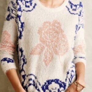 Anthropologie La Fee Verte Floral Sweater - Size S